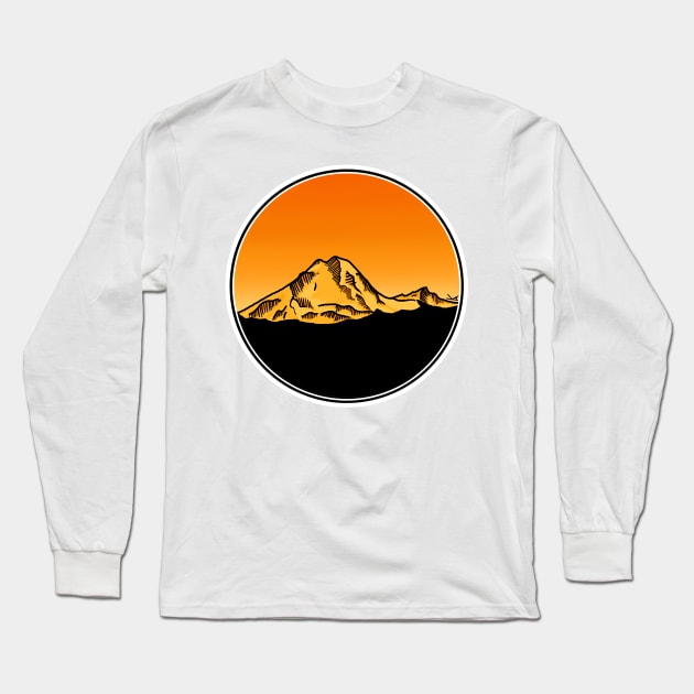 Mt. Baker at Sunset Long Sleeve T-Shirt by FernheartDesign